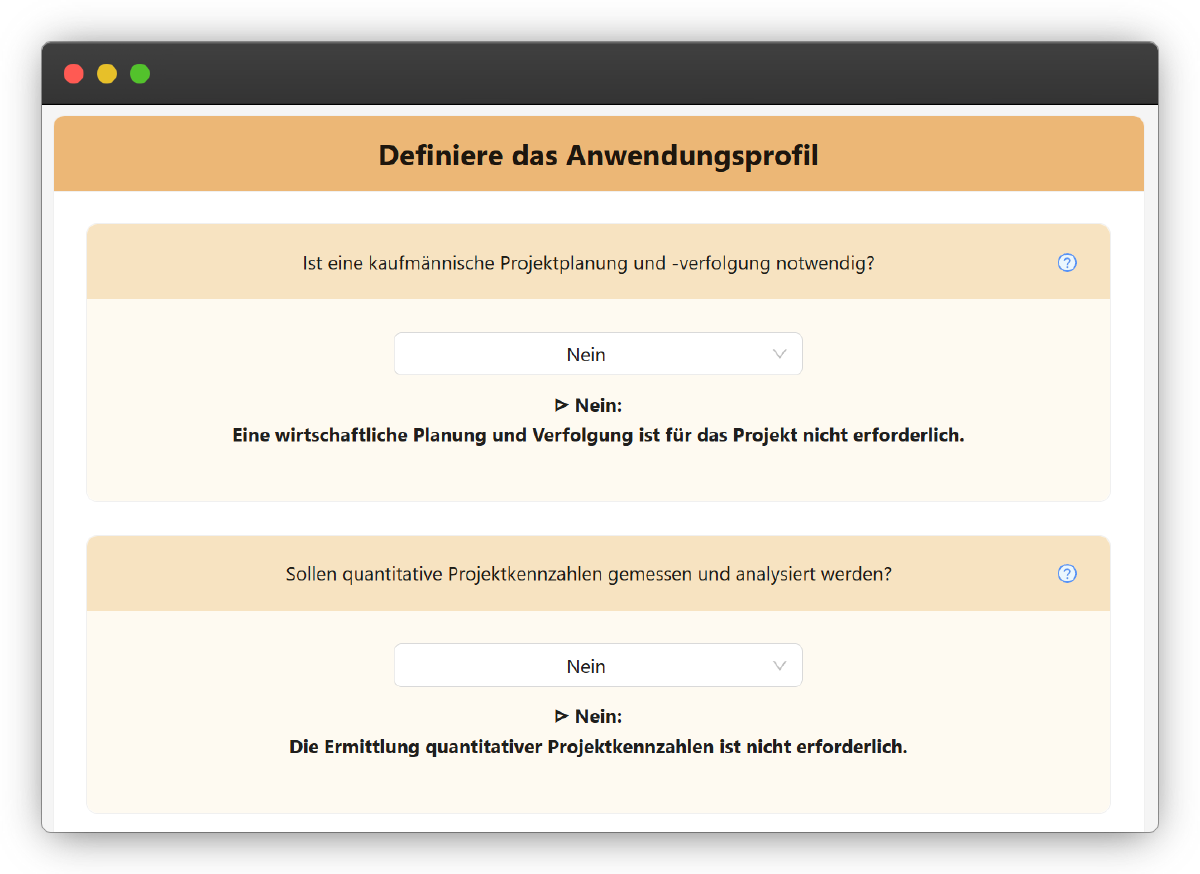 Figure 2: Application profile (excerpt)